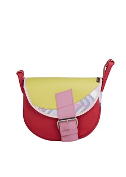 -czerwono żółta damska torebka skórzana  listonoszka na ramię Fres ze sklepu Słoń Torbalski w kategorii Listonoszki - zdjęcie 188692703