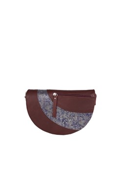 -bordowa torebka skórzana półokrągła z funkcją nerki  Mała Mi ze sklepu Słoń Torbalski w kategorii Listonoszki - zdjęcie 188692704