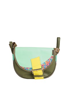 -zielona damska torebka listonoszka skórzana na ramię Freshman Mini ze sklepu Słoń Torbalski w kategorii Listonoszki - zdjęcie 188692712