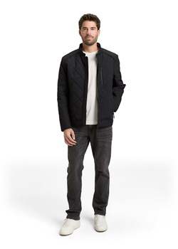 Tom Tailor Pikowana kurtka męska Mężczyźni czarny jednolity ze sklepu vangraaf w kategorii Kurtki męskie - zdjęcie 188692833