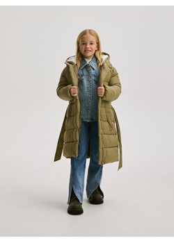 Reserved - Pikowany płaszcz z ociepleniem - zielony ze sklepu Reserved w kategorii Płaszcze dziewczęce - zdjęcie 188693011