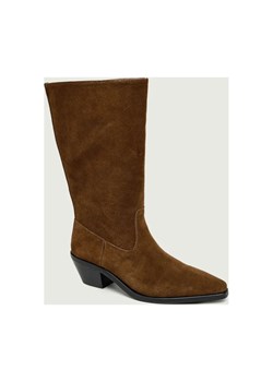 BOSS BLACK Kozaki Niara_Bootie50_SDZ | zamsz ze sklepu Gomez Fashion Store w kategorii Kozaki damskie - zdjęcie 188693071