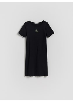 Reserved - Sukienka z haftem - czarny ze sklepu Reserved w kategorii Sukienki dziewczęce - zdjęcie 188694952