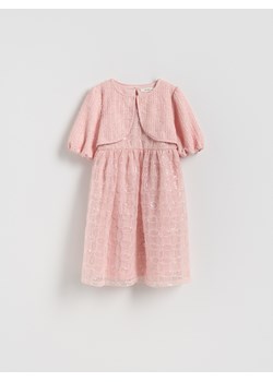 Reserved - Cekinowa sukienka z bolerkiem - różowy ze sklepu Reserved w kategorii Sukienki dziewczęce - zdjęcie 188695023