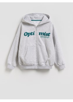 Reserved - Rozpinana bluza oversize - jasnoszary ze sklepu Reserved w kategorii Bluzy chłopięce - zdjęcie 188695172