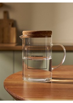 Sinsay - Szklany dzbanek z uchwytem - clear ze sklepu Sinsay w kategorii Dzbanki i zaparzacze - zdjęcie 188696484