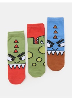 Sinsay - Kolorowe skarpetki 3 pack - zielony ze sklepu Sinsay w kategorii Skarpetki dziecięce - zdjęcie 188696591