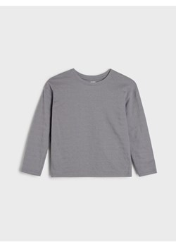 Sinsay - Koszulka z dzianiny strukturalnej z długim rękawem - szary ze sklepu Sinsay w kategorii Bluzki dziewczęce - zdjęcie 188696610