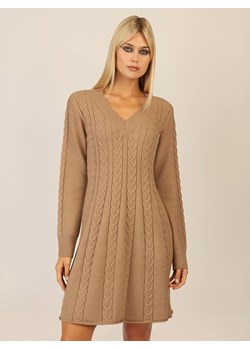 APART Sukienka dzianinowa w kolorze karmelowym ze sklepu Limango Polska w kategorii Sukienki - zdjęcie 188699890