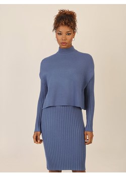APART Sukienka dzianinowa w kolorze niebieskim ze sklepu Limango Polska w kategorii Sukienki - zdjęcie 188700152