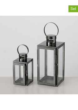 Boltze Lampiony (2 szt.) "Caruso" w kolorze srebrnym ze sklepu Limango Polska w kategorii Świeczniki - zdjęcie 188700992