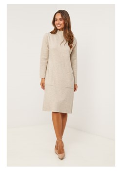 Soft Cashmere Sukienka dzianinowa w kolorze szarobrązowym ze sklepu Limango Polska w kategorii Sukienki - zdjęcie 188701463