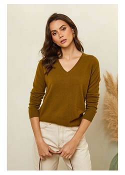 Soft Cashmere Sweter w kolorze oliwkowym ze sklepu Limango Polska w kategorii Swetry damskie - zdjęcie 188701493