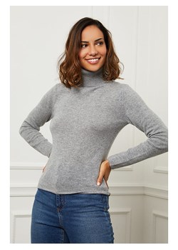 Soft Cashmere Kaszmirowy golf w kolorze szarym ze sklepu Limango Polska w kategorii Swetry damskie - zdjęcie 188701512
