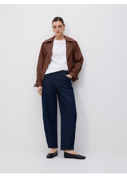 Reserved - T-shirt oversize z merceryzowanej bawełny - biały ze sklepu Reserved w kategorii Bluzki damskie - zdjęcie 188709582