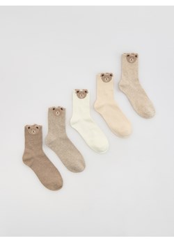 Reserved - Skarpetki 5 pack - beżowy ze sklepu Reserved w kategorii Skarpetki damskie - zdjęcie 188709622