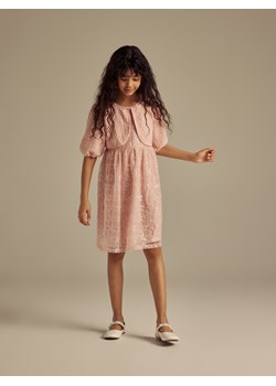 Reserved - Cekinowa sukienka z bolerkiem - różowy ze sklepu Reserved w kategorii Sukienki dziewczęce - zdjęcie 188709663