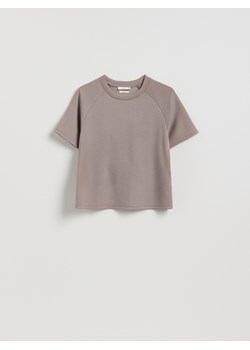 Reserved - T-shirt z modalem - brązowy ze sklepu Reserved w kategorii Bluzki damskie - zdjęcie 188709872