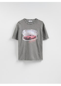 Reserved - T-shirt z nadrukiem - ciemnoszary ze sklepu Reserved w kategorii T-shirty męskie - zdjęcie 188709903