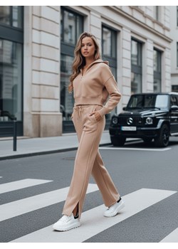 Komplet dresowy damski MARINO beżowy Dstreet AY0975 ze sklepu DSTREET.PL w kategorii Dresy damskie - zdjęcie 188710803