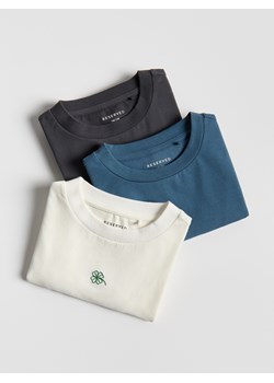 Reserved - Koszulka z haftem 3 pack - wielobarwny ze sklepu Reserved w kategorii Bluzki dziewczęce - zdjęcie 188711311