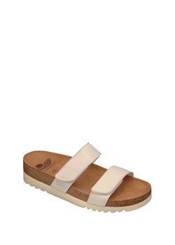 Scholl Skórzane klapki "Lusaka" w kolorze kremowym ze sklepu Limango Polska w kategorii Klapki damskie - zdjęcie 188711862