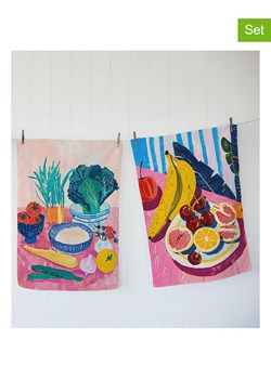 Madre Selva Ściereczki (2 szt.) "Kitchen" ze wzorem do naczyń - 70 x 50 cm ze sklepu Limango Polska w kategorii Ścierki kuchenne - zdjęcie 188712040