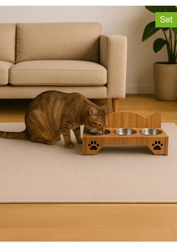 Paws&amp;Whiskers 4-częściowy zestaw w kolorze jasnobrązowym - 49,5 x 24 x 11,5 cm ze sklepu Limango Polska w kategorii Dla zwierząt - zdjęcie 188712304