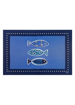 EXCELSA Dywanik łazienkowy "Ocean" w kolorze niebieskim - 52 x 80 cm ze sklepu Limango Polska w kategorii Akcesoria łazienkowe - zdjęcie 188712590