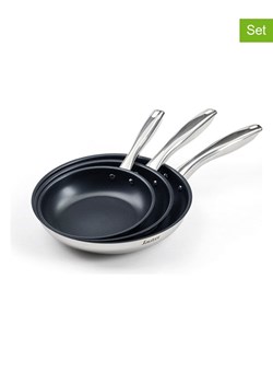 Sauter Patelnie (3 szt.) w kolorze srebrno-czarnym ze sklepu Limango Polska w kategorii Garnki - zdjęcie 188712812
