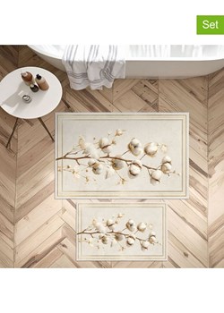 Colourful Cotton Dywaniki łazienkowe (2 szt.) w kolorze kremowym ze sklepu Limango Polska w kategorii Akcesoria łazienkowe - zdjęcie 188713101