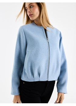 Mohito - Błękitna kurtka bomberka z wełną - błękitny ze sklepu Mohito w kategorii Kurtki damskie - zdjęcie 188714403
