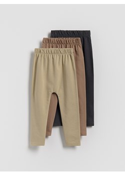 Reserved - Bawełniane legginsy 3 pack - ciemnoszary ze sklepu Reserved w kategorii Spodnie chłopięce - zdjęcie 188714734