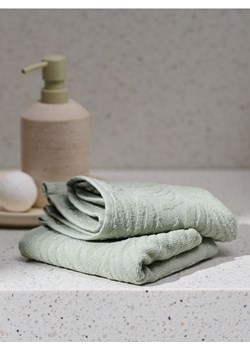 Sinsay - Zestaw bawełnianych ręczników z tłoczonym wzorem roślinnym 2 pack - zielony ze sklepu Sinsay w kategorii Ręczniki - zdjęcie 188715720