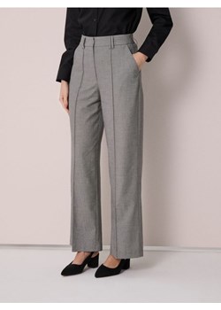 Sinsay - Spodnie wide leg z przeszyciami z domieszką wiskozy - szary ze sklepu Sinsay w kategorii Spodnie damskie - zdjęcie 188715873