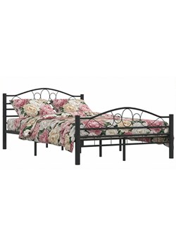 Czarne Metalowe Łóżko 140X200 Cm P1-D00 ze sklepu Edinos.pl w kategorii Łóżka i materace - zdjęcie 188715912