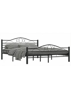 Czarne Metalowe Łóżko W Stylu Loftowym 160X200 Cm B0-E66 ze sklepu Edinos.pl w kategorii Łóżka i materace - zdjęcie 188715913