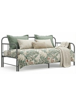 Szare rozkładane metalowe łózko 90x200 cm F4-Z35 ze sklepu Edinos.pl w kategorii Łóżka i materace - zdjęcie 188715920