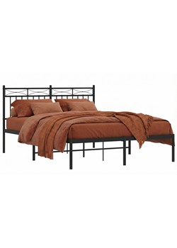 Czarne metalowe łóżko małżeńskie 180x200 cm B7-E42 ze sklepu Edinos.pl w kategorii Łóżka i materace - zdjęcie 188715960