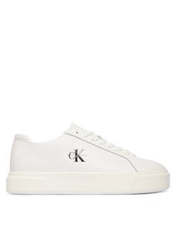 Sneakersy Calvin Klein Basket Cupsole Laceup Lth Ml YM0YM01460 Biały ze sklepu eobuwie.pl w kategorii Buty sportowe męskie - zdjęcie 188716641