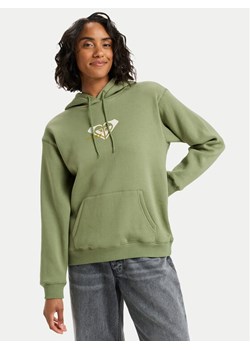 Roxy Bluza Vl Surf Stoked Hoodie Brushed ERJFT05028 Khaki Regular Fit ze sklepu MODIVO w kategorii Bluzy damskie - zdjęcie 188717313