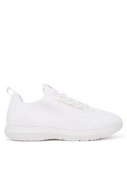 Tommy Hilfiger Sneakersy Knit Extralight Runner FW0FW09112 Biały ze sklepu MODIVO w kategorii Buty sportowe damskie - zdjęcie 188717314