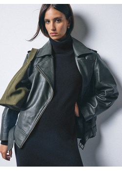 Mohito - Kurtka skórzana - ciemny zielony ze sklepu Mohito w kategorii Kurtki damskie - zdjęcie 188718641