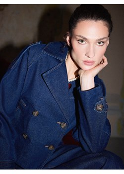 Mohito - Jeansowa kurtka - granatowy ze sklepu Mohito w kategorii Kurtki damskie - zdjęcie 188718663