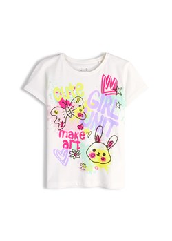 GATE Bawełniana koszulka z nadrukiem 8Y ze sklepu gateshop w kategorii Bluzki dziewczęce - zdjęcie 188719330