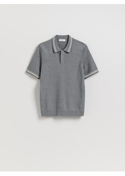 Reserved - Sweter polo z bawełną - ciemnoszary ze sklepu Reserved w kategorii Swetry męskie - zdjęcie 188720290