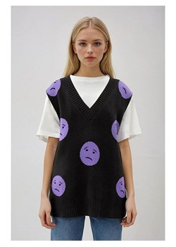 Weekday Bezrękawnik w kolorze czarno-fioletowym ze sklepu Limango Polska w kategorii Swetry damskie - zdjęcie 188720864