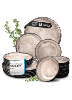 Moritz &amp; Moritz 18-częściowy zestaw "Vida" w kolorze beżowym ze sklepu Limango Polska w kategorii Naczynia - zdjęcie 188721204