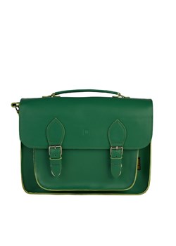 zielona torba skórzana na ramię i do ręki listonoszka Dalia ze sklepu Słoń Torbalski w kategorii Listonoszki - zdjęcie 188721482