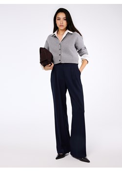 Mohito - Spodnie z wełną - granatowy ze sklepu Mohito w kategorii Spodnie damskie - zdjęcie 188721550